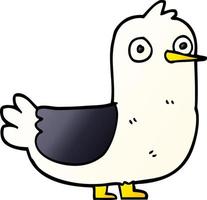 cartoon doodle seagull vector