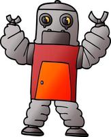 cartoon doodle robot vector