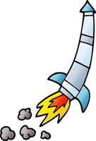 cartoon doodle space rocket vector