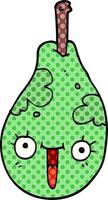 cartoon doodle fresh pear vector