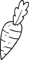 line drawing cartoon organic carrot vector