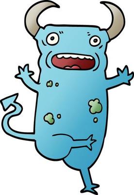 cartoon doodle demon
