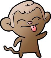 funny cartoon monkey vector