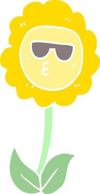 flat color style cartoon flower
