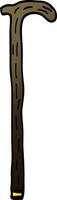 cartoon doodle walking stick vector
