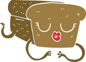 cartoon doodle loaf of bread vector