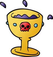 cartoon doodle goblet vector