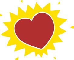 cartoon doodle love heart vector
