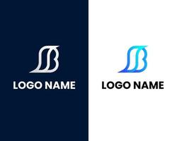 plantilla de diseño de logotipo moderno letra s y b vector