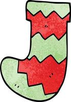 cartoon doodle christmas stocking vector
