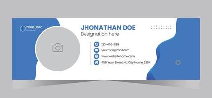 Email signature template, business and corporate design vector