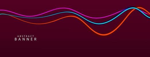 Abstract flowing line background vector