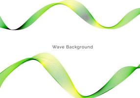 Abstract beautiful green modern wave background vector