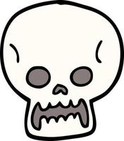 cartoon doodle halloween skull vector