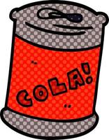 cartoon doodle fizzy drinks can vector