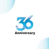36 anniversary logo vector