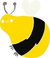 flat color style cartoon bee vector
