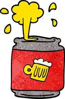 cartoon doodle of a can of beer vector