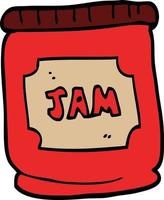 cartoon doodle jam pot vector