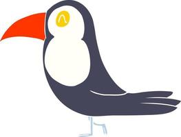 flat color style cartoon toucan vector