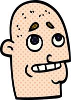 cartoon doodle bald man vector