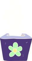 flat color style cartoon box of tissues vector