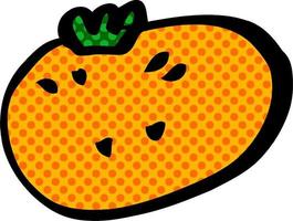 cartoon doodle citrus orange vector