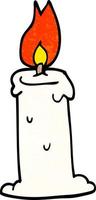 cartoon doodle burning candle vector