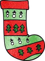 cartoon doodle christmas stockings vector