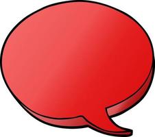 cartoon doodle red speech bubble vector