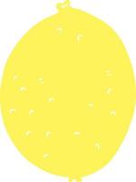 flat color style cartoon lemon vector