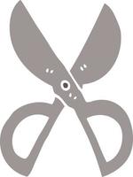 cartoon doodle open scissors vector