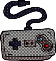 cartoon doodle game controller vector