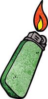 cartoon doodle disposable lighter vector