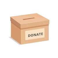 Donate box vector isolated on white background