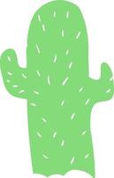 ilustración de color plano de un cactus de dibujos animados vector