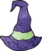 cartoon doodle witch hat vector