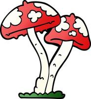 cartoon doodle mushroom vector