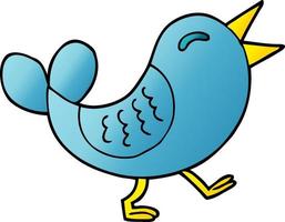 cartoon doodle bluebird vector