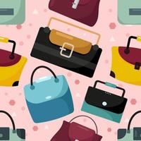 Seamless Pattern with Stylish Women Bags vector