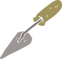 cartoon doodle trowel vector