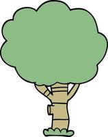 cartoon doodle tree vector