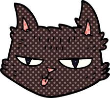 funny cartoon doodle cat vector