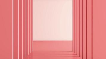 3d rendering arc rhythm in pink color tone. video