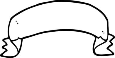 line drawing cartoon scroll banner vector