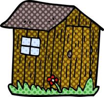 cartoon doodle wood shed vector