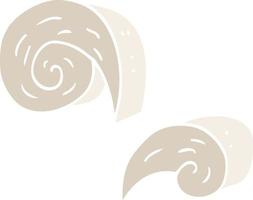 cartoon doodle swirl decorative elements vector