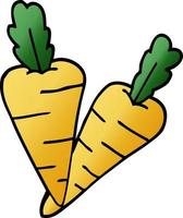 cartoon doodle organic carrots vector