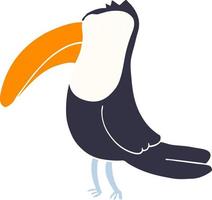 flat color style cartoon toucan vector