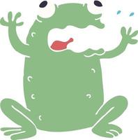 cartoon doodle crazy frog vector